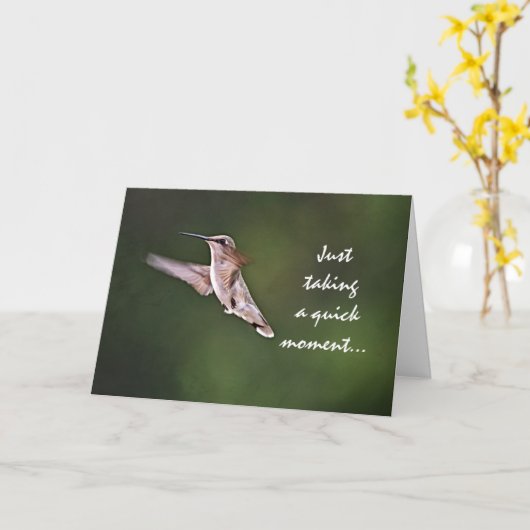 Hummingbird Birthday Card Kaart (Gele Bloem)