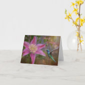 Hummingbird Birthday Card Kaart (Gele Bloem)