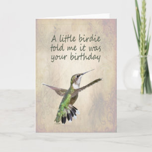 Hummingbird Birthday Card Kaart