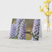Hummingbird Birthday Card Kaart (Gele Bloem)