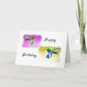 Hummingbird Birthday Card Kaart (Voorkant)
