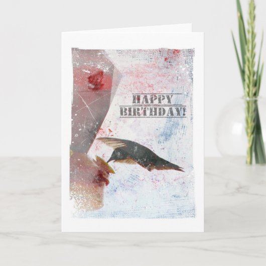 Hummingbird Birthday Kaart (Voorkant)