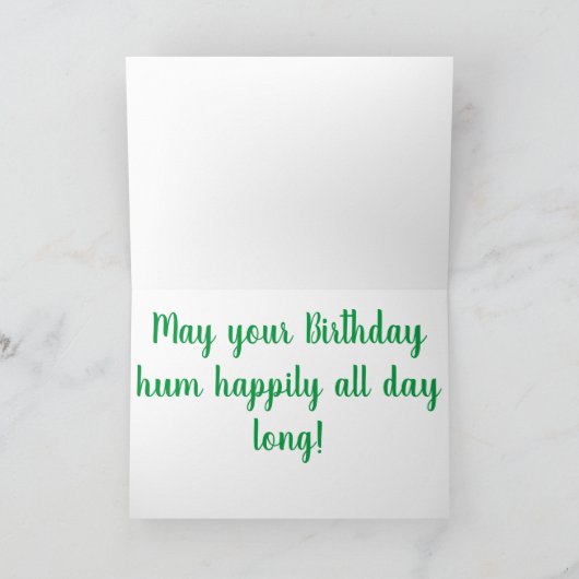 Hummingbird Birthday Kaart (Binnen)