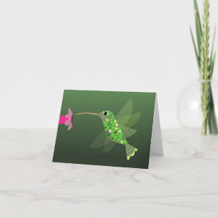 Hummingbird Blank Notecard Kaart