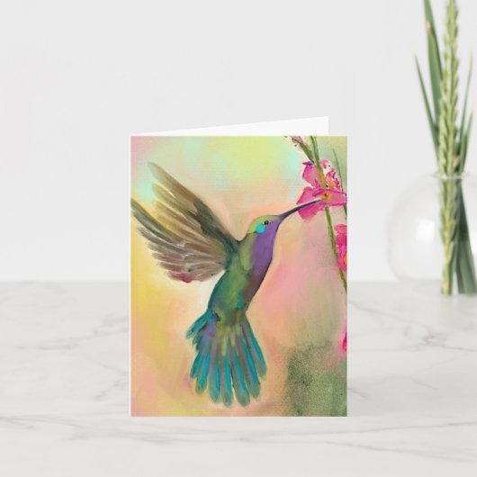 Hummingbird BLANK Wenskaart Bedankkaart (Voorkant)