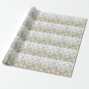 Hummingbird bloementuin  illustratie cadeaupapier