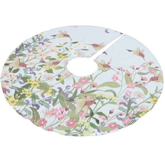 Hummingbird bloementuin  illustratie kerstboom rok (Gekanteld)