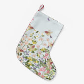 Hummingbird bloementuin illustratie kleine kerstsok (Voorkant (Hangend))