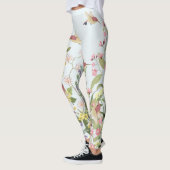 Hummingbird bloementuin illustratie leggings (Links)