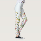 Hummingbird bloementuin illustratie leggings (Rechts)