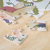 Hummingbird bloementuin  illustratie legpuzzel (Zijkant)