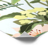 Hummingbird bloementuin illustratie poster (Hoek)