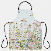 Hummingbird bloementuin  illustratie schort (Voorkant)