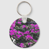 Hummingbird, Blue Hibiscus, & Bougainvillea Sleutelhanger (Achterkant)