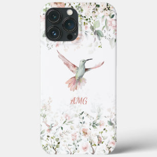 Hummingbird, Blush Pink Roses, Sage Greenery Case-Mate iPhone Case