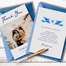 Hummingbird Boho Mexicaanse bruiloft bedankje Bedankkaart