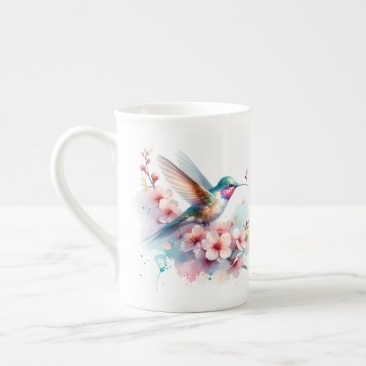 Hummingbird Bone China Mok (Links)
