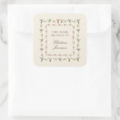 Hummingbird Bookplate Vierkante Sticker (Tas)