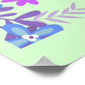 Hummingbird Botanical Flowers for bird lover Poster (Hoek)