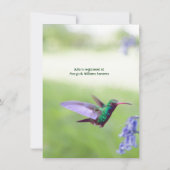Hummingbird Bridal Shower Kaart (Achterkant)