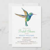 Hummingbird Bruids Douche Uitnodiging (Voorkant)
