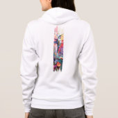 Hummingbird Brushstroke Paint Hoodie (Achterkant)