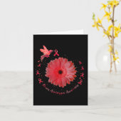 Hummingbird Burgundy Sunflower Brain Aneurysm Awar Kaart (Gele Bloem)