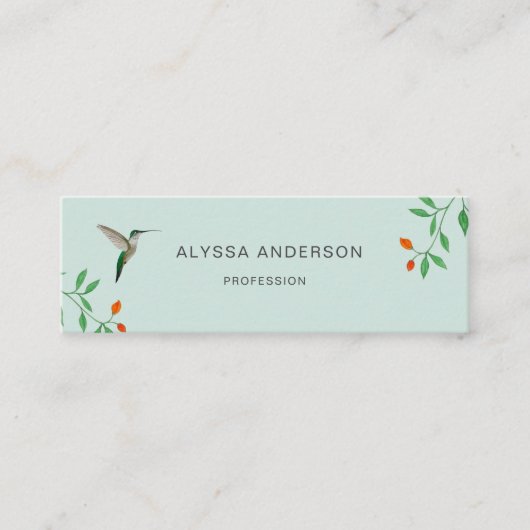 Hummingbird  Business Card Mini Visitekaartje (Voorkant)