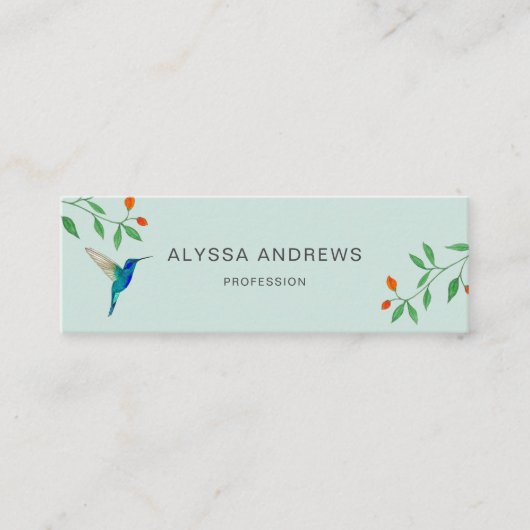 Hummingbird  Business Card Mini Visitekaartje (Voorkant)