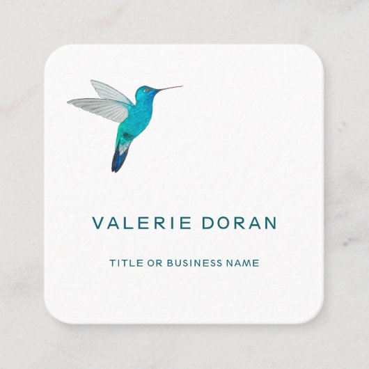 Hummingbird  Business Card Vierkante Visitekaartje (Voorkant)
