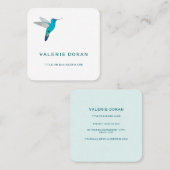Hummingbird  Business Card Vierkante Visitekaartje (Voorkant / Achterkant)