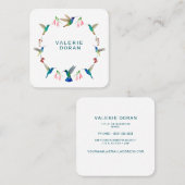Hummingbird  Business Card Vierkante Visitekaartje (Voorkant / Achterkant)