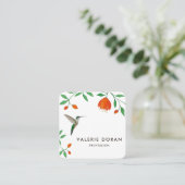 Hummingbird  Business Card Vierkante Visitekaartje (Staand voorkant)