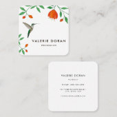 Hummingbird  Business Card Vierkante Visitekaartje (Voorkant / Achterkant)