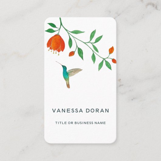 Hummingbird  Business Card Visitekaartje (Voorkant)