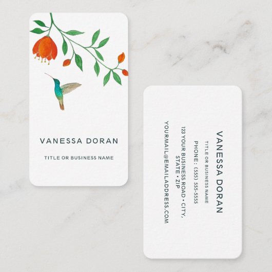 Hummingbird  Business Card Visitekaartje (Voorkant / Achterkant)