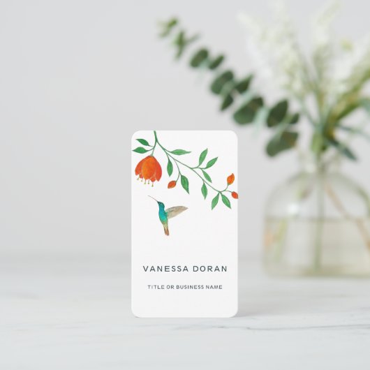Hummingbird  Business Card Visitekaartje (Staand voorkant)