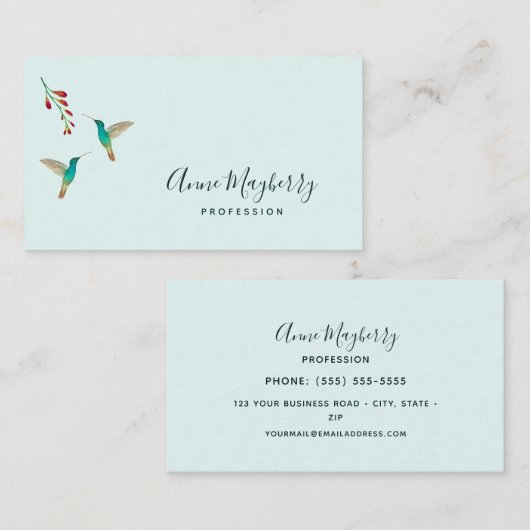 Hummingbird Business Card Visitekaartje (Voorkant / Achterkant)
