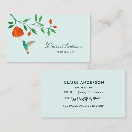 Hummingbird Business Card Visitekaartje (Voorkant / Achterkant)