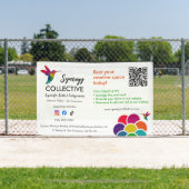 Hummingbird Business Logo QR Code Huurruimte Spandoek (Insitu)