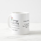 Hummingbird Business Logo Wit Koffiemok (Voorkant links)