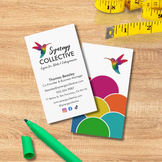 Hummingbird Business Logo Wit Visitekaartje