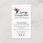 Hummingbird Business Logo Wit Visitekaartje (Voorkant)