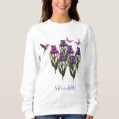 Hummingbird Butterflies Iris Flowers Gepersonalise Trui (Voorkant)