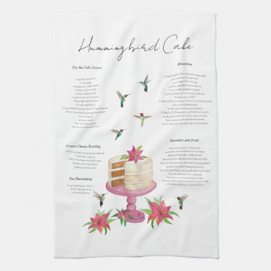 Hummingbird Cake Recept Theedoek (Verticaal)
