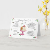 Hummingbird Cake Recipe Kaart (Gele Bloem)