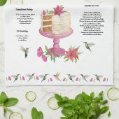 Hummingbird Cake Recipe Kitchen Towel Theedoek (Gevouwen)