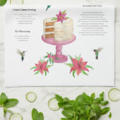 Hummingbird Cake Recipe Kitchen Towel Theedoek (Gevouwen)