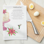 Hummingbird Cake Recipe Kitchen Towel Theedoek (Quarter Fold)