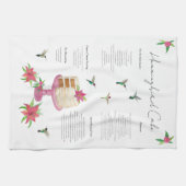 Hummingbird Cake Recipe Kitchen Towel Theedoek (Horizontaal)